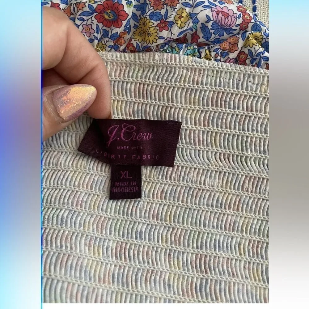 J crew floral print tank top size XL